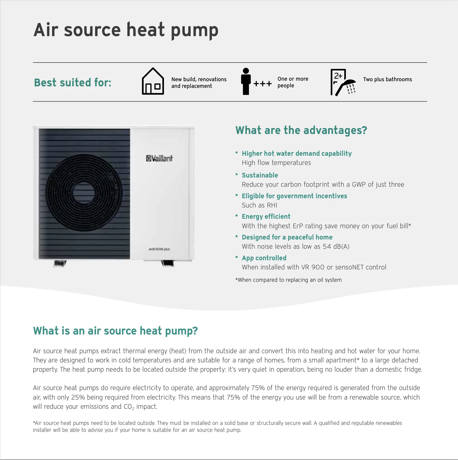 what are the advantages of heat pump? are heat pumps sustainable? are heat pumps energy efficient? are heatpumps noisy? can i control my heat pump via an app? Will a heat pump give me enough hot water? Am i elligle for the bus grant? how do i save money on a heat pump? what is an air source heat pump? will a heat pump heat a large property? 
